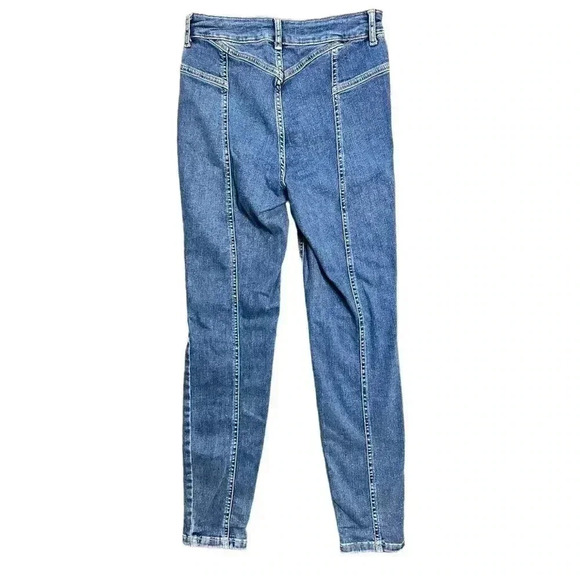 We The Free by Free People Womens Riley High Rise Back Seam Skinny Jean Size 28 - Picture 6 of 7